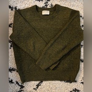 Modern Citizen Acrylic Knit Sweater - Khaki Green - Size XS